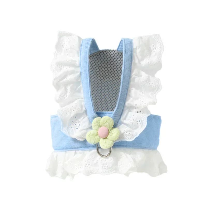 Summer Pet Leash Collar Safety Walking Strap Breathable Back Harness
