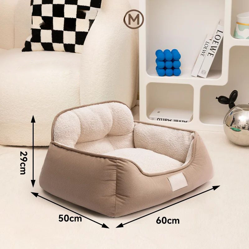Cozy Plush Pet Bed Warm Washable Fluffy Indoor Kennel